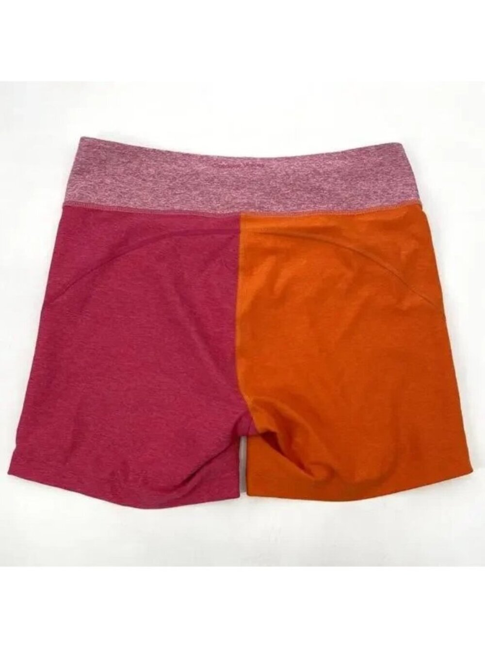 Outdoor Voices Pink Orange Colorblock Biker Shorts - Picture 2 of 3